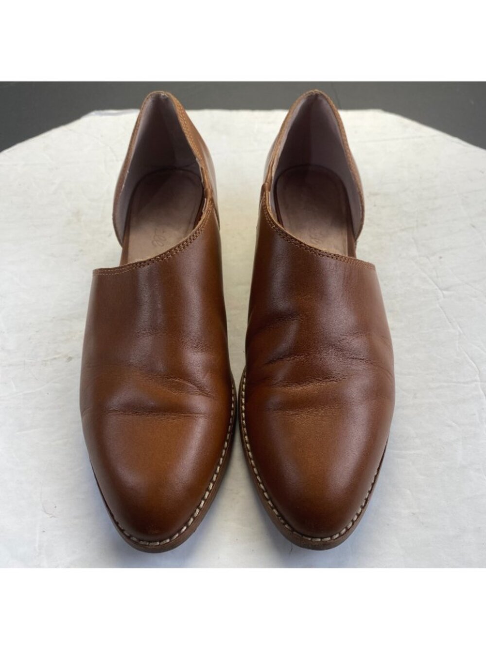 Madewell Shoes Womens  Lucie D'orsay Leather Cognac Size 8.5